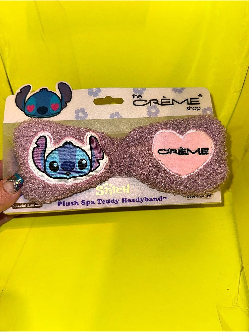 the Crème shop Stitch Plush Spa Teddy Headband
